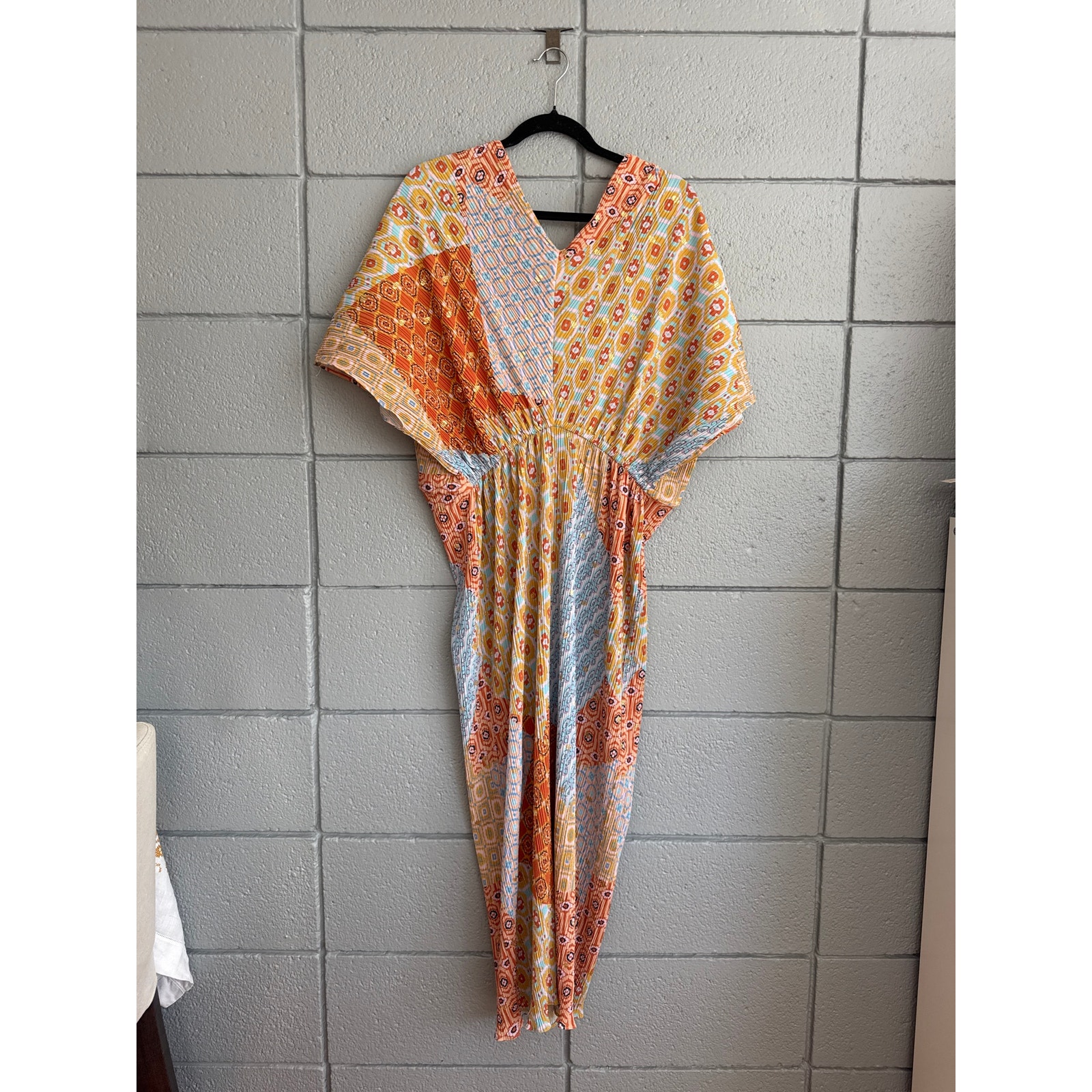 Never Fully Dressed Patchwork Plisse Mollie Midi Dress Size 10 — image 4 of 5